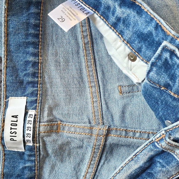 Pistola Fun Side Funtional Zipper Blue Denim jeans size 29 - Picture 3 of 13